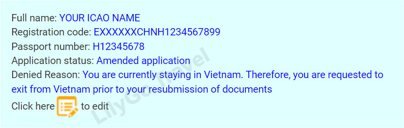 status currently staying vietnam