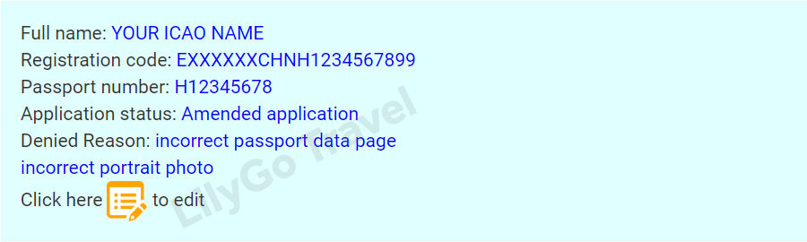 status incorrect passport portrait